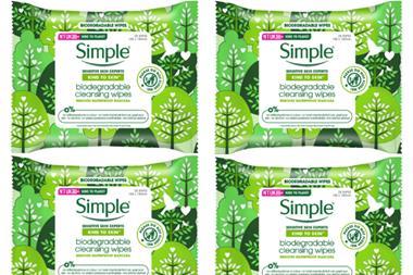Simple biodegradable cleasning wipes