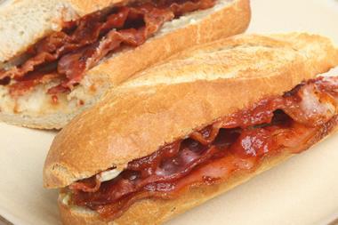 Bacon Sandwich Baguette Roll GettyImages-152985579