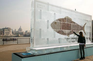 Birds Eye's new ice block billboard