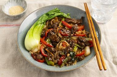 Beyond Steak Honey and Garlic stir fry land