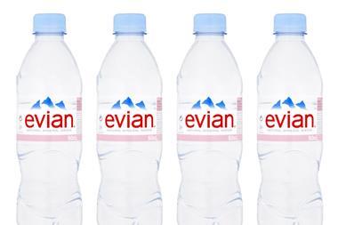 Evian 500ml bottles