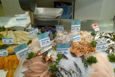 Morrisons Seafood Week fish display