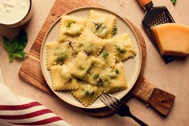 Ravioli with spinach and cheese, vegetarian food Getty