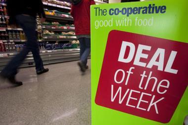 Deal of the week sign, Co-op