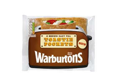 Warburtons Toastie Pockets, brown variant