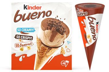 Kinder Bueno ice cream cones