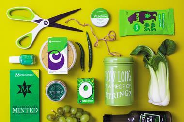 Composite picture of green grocery products sold on Ocado