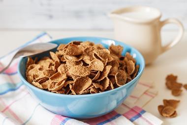 a bowl of bran flakes