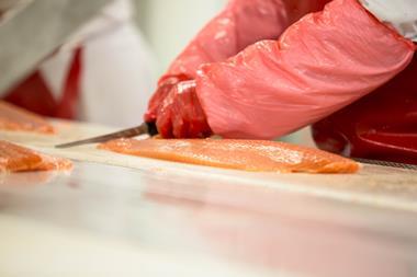 Salmon filleting