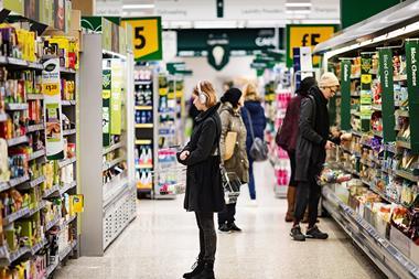Morrisons shopper in free from aisle