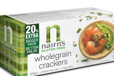 Nairn's larger Gluten Free Wholegrain Crackers