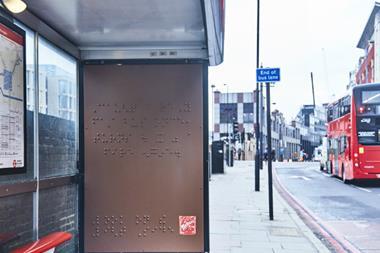 Maltesers bus stop poster ad in Braille
