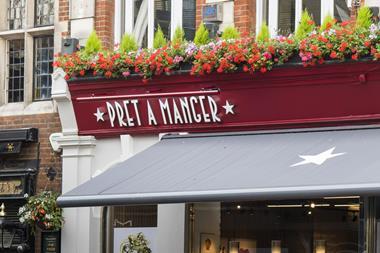 Pret A Manger storefront in Carnaby Street, London 2100x1400