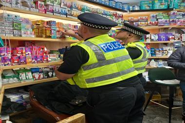 Cambridgeshire - Officers looking at vapes - ii
