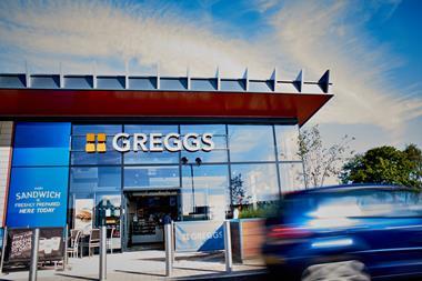 Greggs store with car