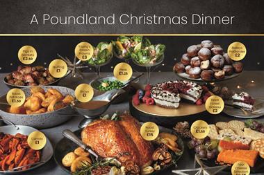 Poundland Christmas dinner
