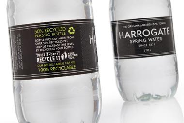 harrogate spring 50% rPET bottles