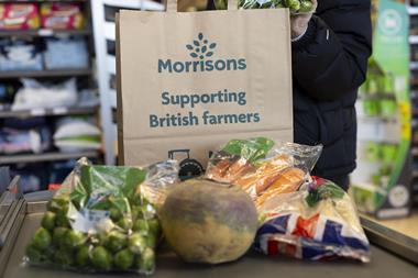 Morrisons shopper bag health veg