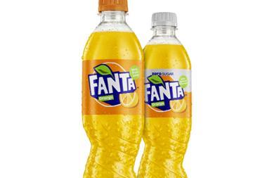 Fanta Orange twisted plastic bottle
