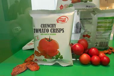 Crunchy tomato crisps
