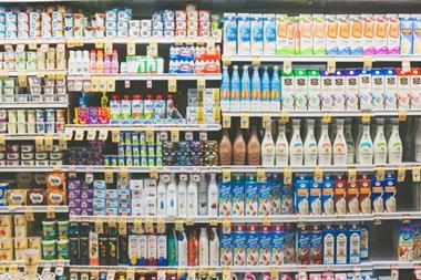 Dairy aisle US supermarket