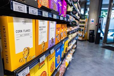 M&S marks one ingredient corn flakes cereal