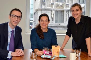 Paul Satchell, partner Spayne Lindsay & Co. (left); Justine Moldenhauer, head of YF Funding (centre), and Thea Alexander, co-founder Young Foodies (right)