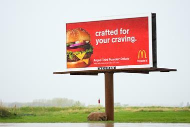 mcdonalds billboard ooh ad advertising hfss burger junk food