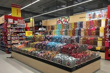 carrefour poland confectionery aisle
