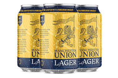 Manchester Union Lager Cans