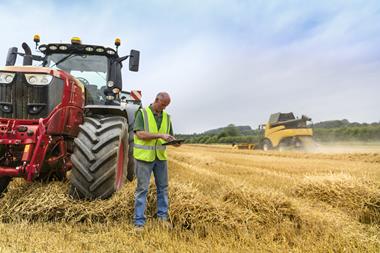 farmer farming tractor tech gps