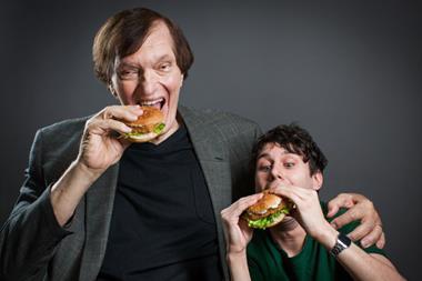 Jaws Richard Kiel eats a Birds Eye fish burger