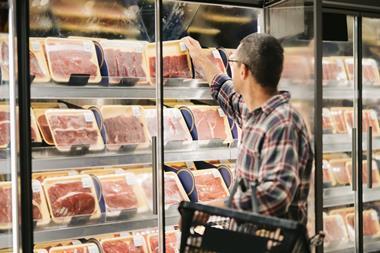 red meat beef supermarket shopper aisle