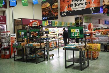 Halloween display at Morrisons