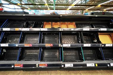 empty shelves in sainsburys - getty