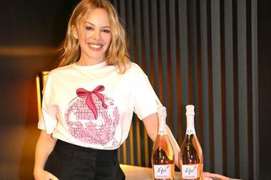 Kylie Minogue x Asda Tickled Pink - T-Shirt £10, Sparkling Rose Alcohol Free £5