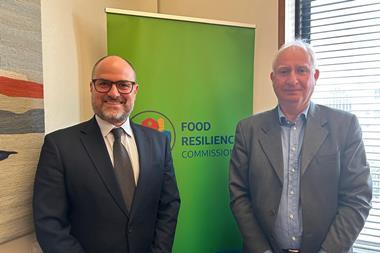 FWD CEO James Bielby (left) and Food Resilience Commission chair Daniel Zeichner (right)