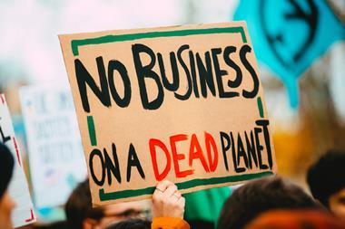Climate change protest