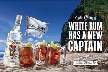 Captain Morgan's white rum ad