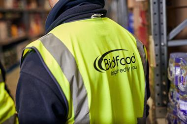 Bidfood logo on high vis
