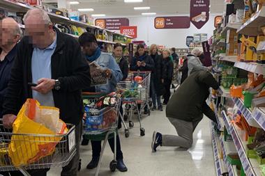 Sainsbury's coronavirus panic buying