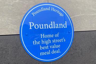 Poundland meal deal blue plaque