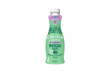 Blueberry Matcha Almond Latte
