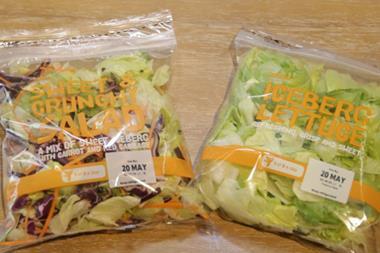 Tesco salad packaging