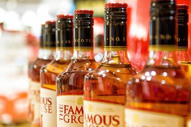 Bottles of The Famous Grouse whisky