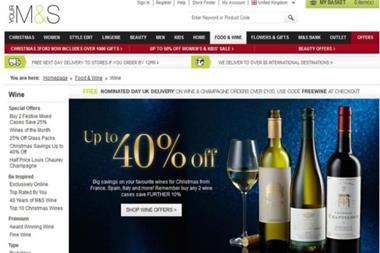 Marks and Spencer online wine