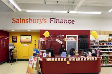 Sainsbury's finance counter