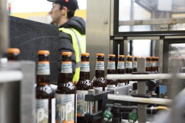 Co-op Triple Hop beer on Robinsons Brewery production line