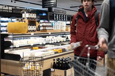 marks and spencer aisle cheese shopper