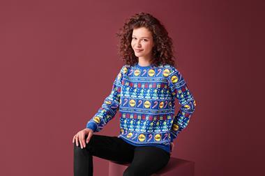 Lidl Christmas jumper 2024 blue